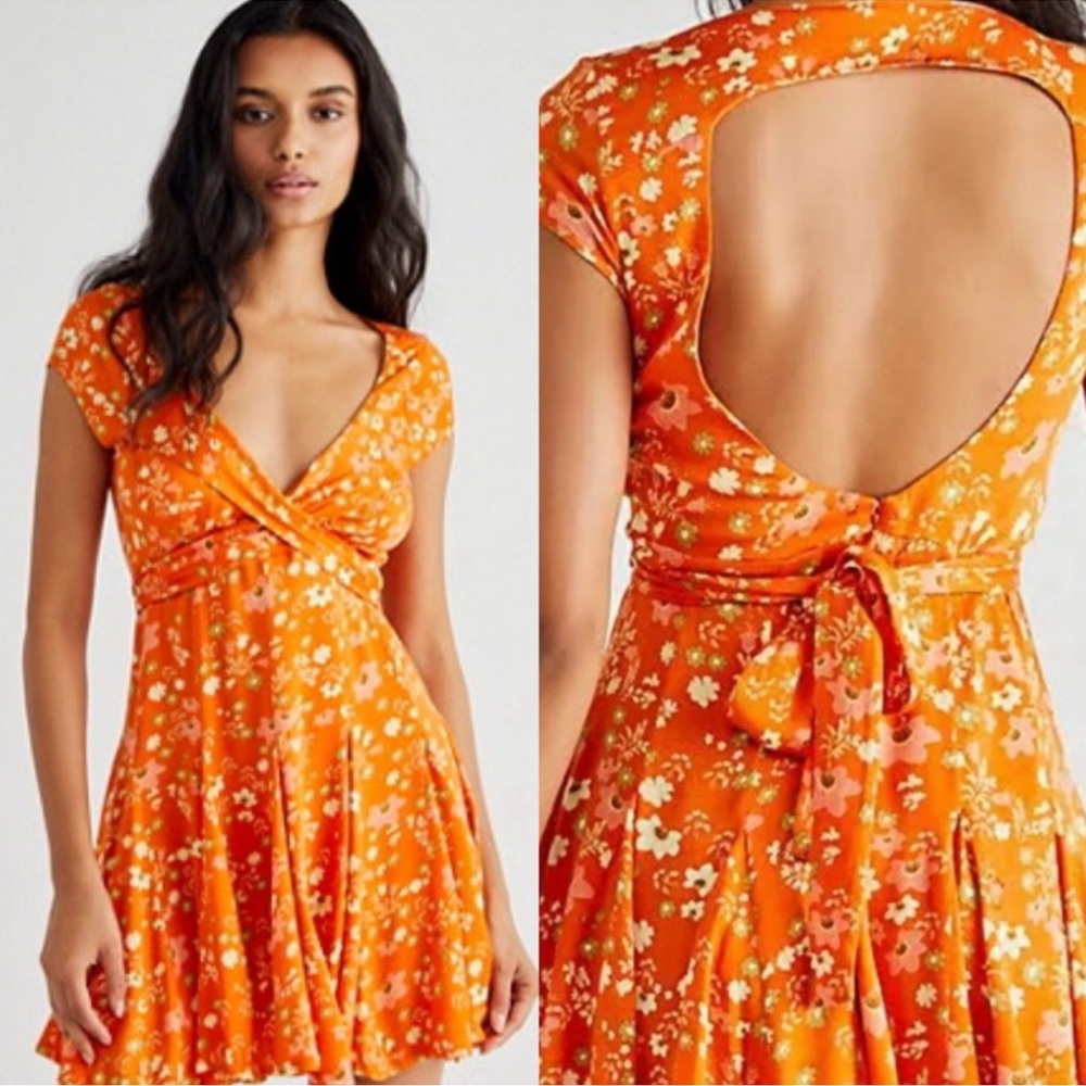 Free People IT TAKES TWO WRAP MINI DRESS